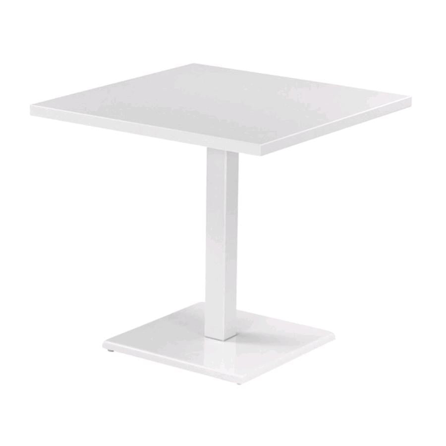 Tavolo a colonna quadrato 70x70 cm da esterno bar e pub in alluminio R