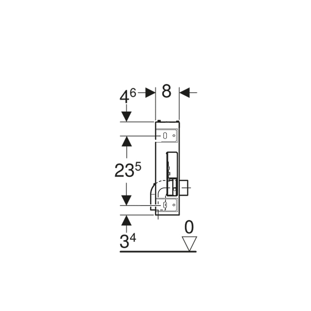 Modulo per pareti in muratura acciaio bidet sospesi Combifix