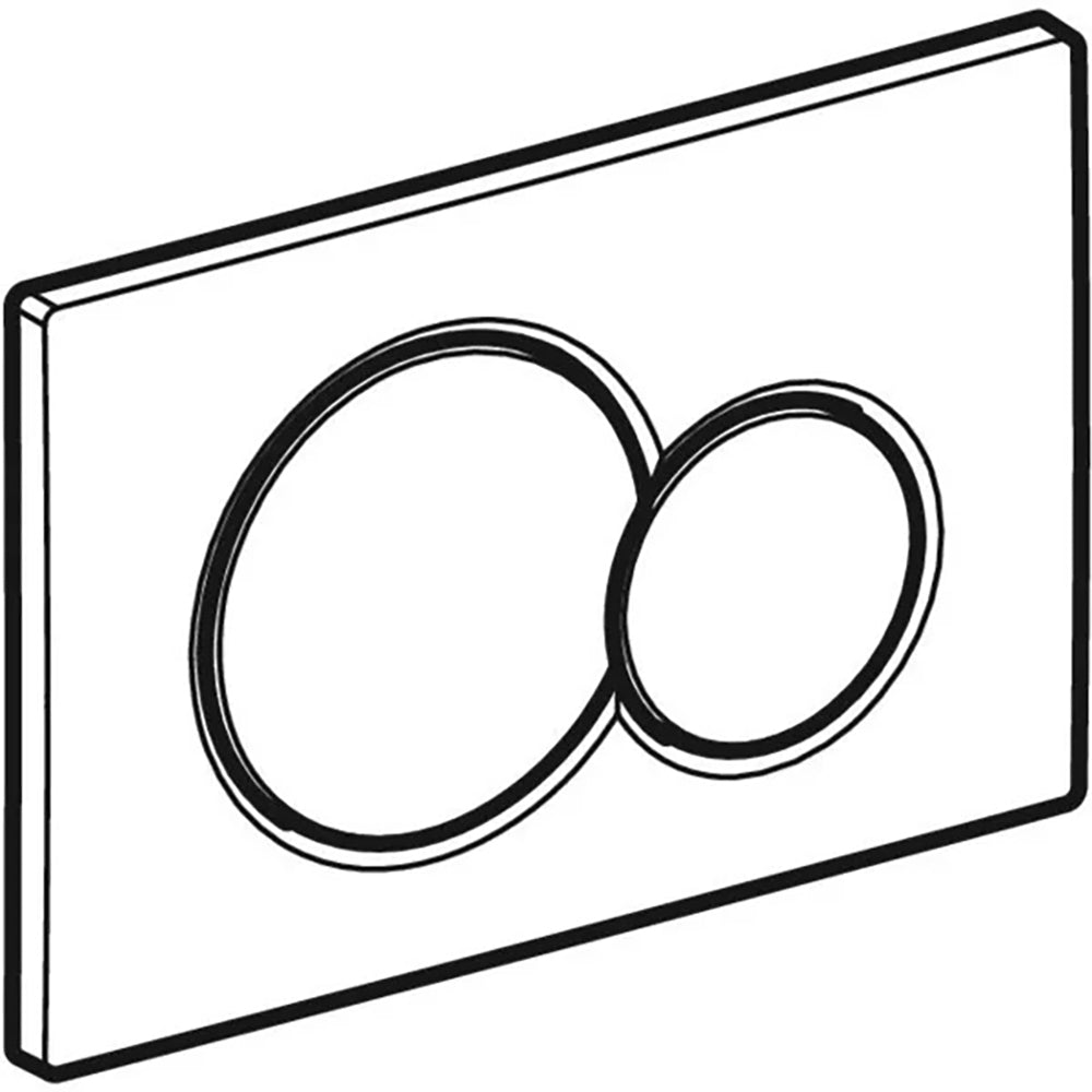 Placca di comando rettangolare con pulsante rotondo in materiale sistetico 24.6x1.3xH16.4 cm Sigma 01