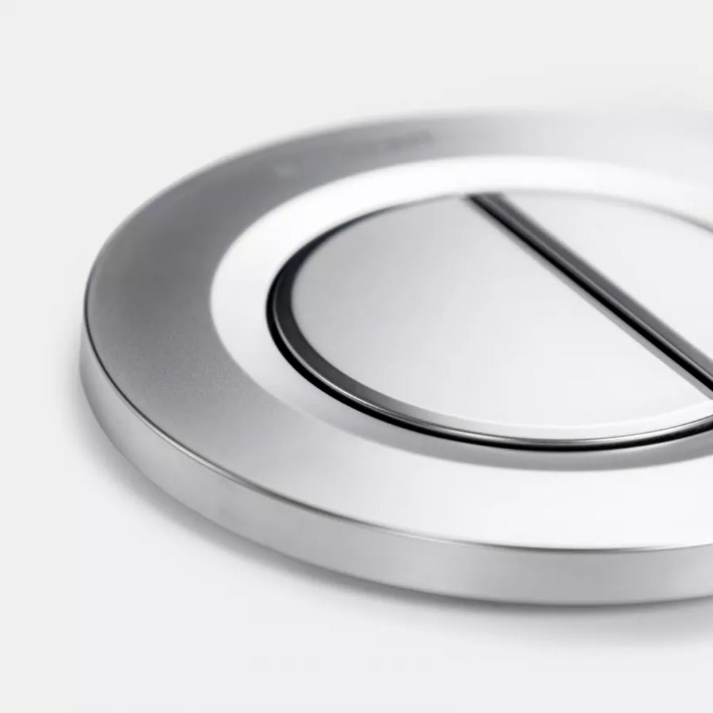 Comando placca di comando pneumatico doppio tasto bi-color bianco e cromato a due quantità