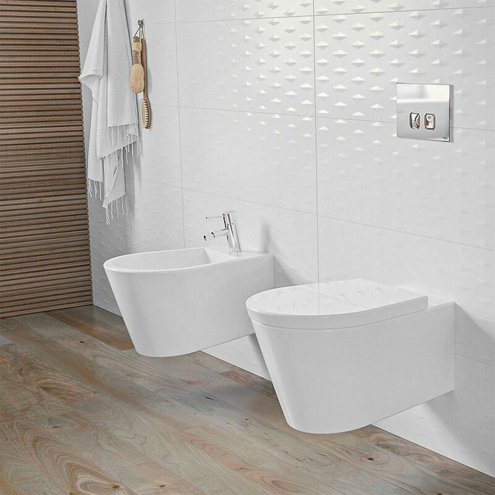Placca di comando per cassette wc cromata lucida Plain dual