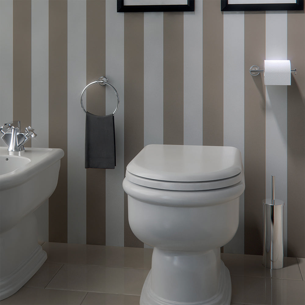 Portasalviette da muro ad anello in acciaio cromato 16x5.7x17 cm