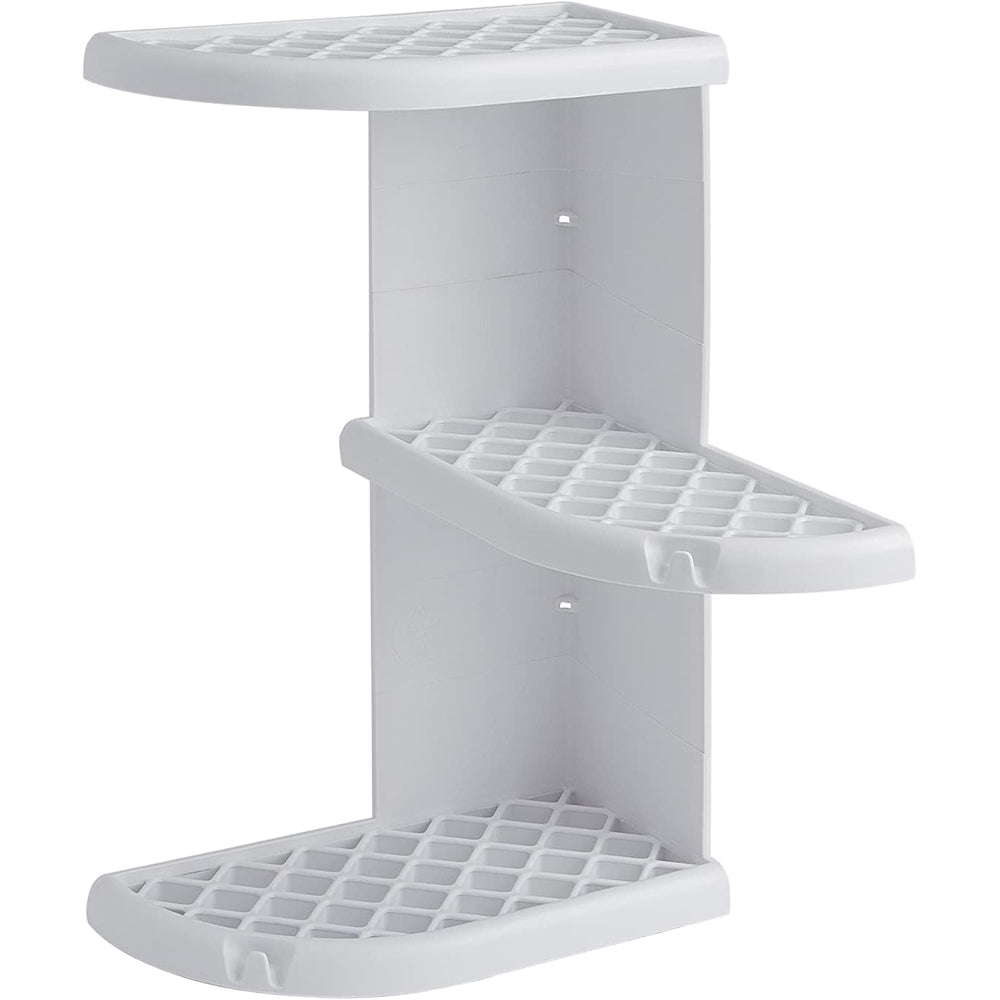 Angoliera doccia bianca in polipropilene salvaspazio 23x23xH37.5 cm Oscar