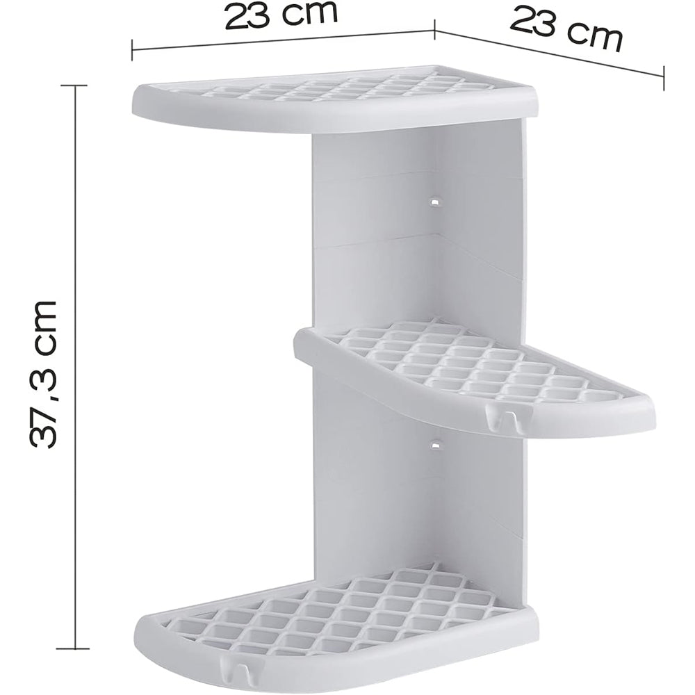 Angoliera doccia bianca in polipropilene salvaspazio 23x23xH37.5 cm Oscar