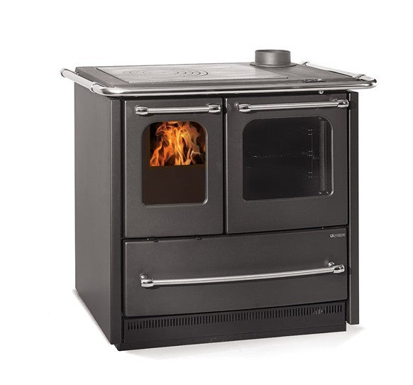 Cuisinière à bois en acier porcelaine avec four Easy Evo 2.0