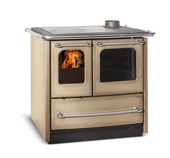 Cuisinière à bois en acier porcelaine avec four Easy Evo 2.0