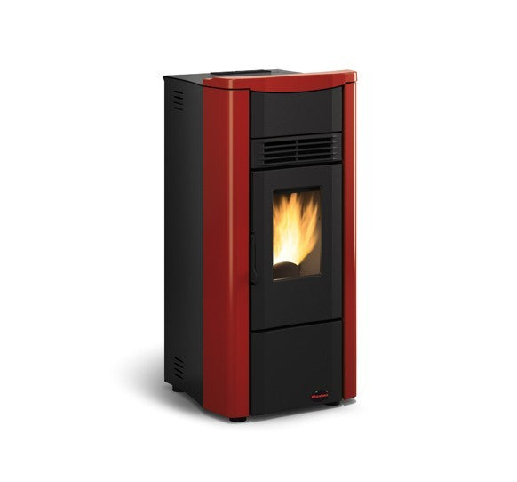 Poêle à pellets avec structure en acier 7 kW Giusy Evo 7 Bordeaux Nordica Extraflame