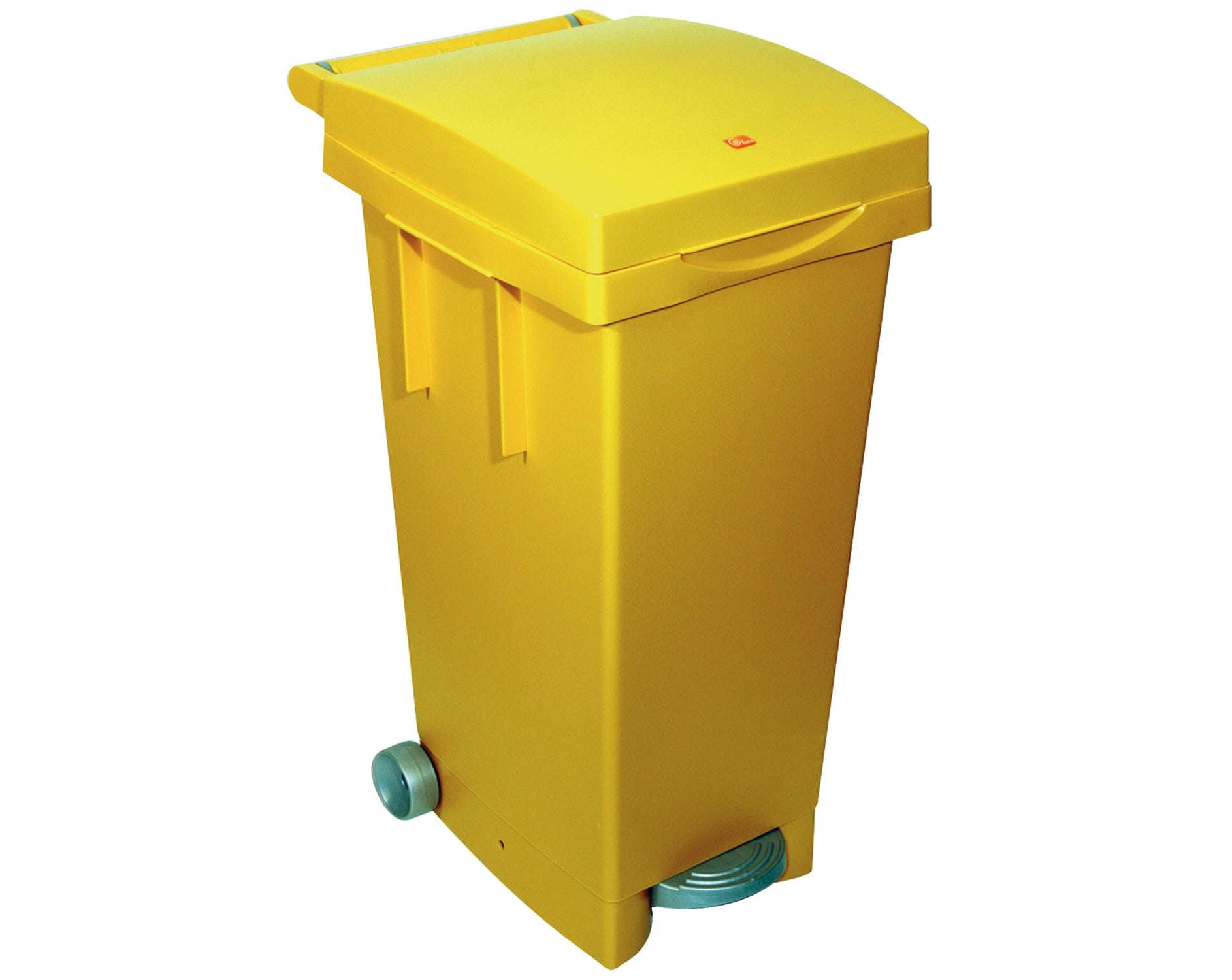 Poubelle à roulettes et pédale pour collecte sélective des déchets 80Lt Bleu ICS