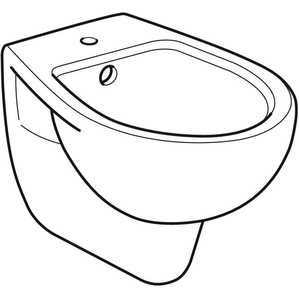 Bidet sospeso Monoforo in vetrochina bianco Colibri