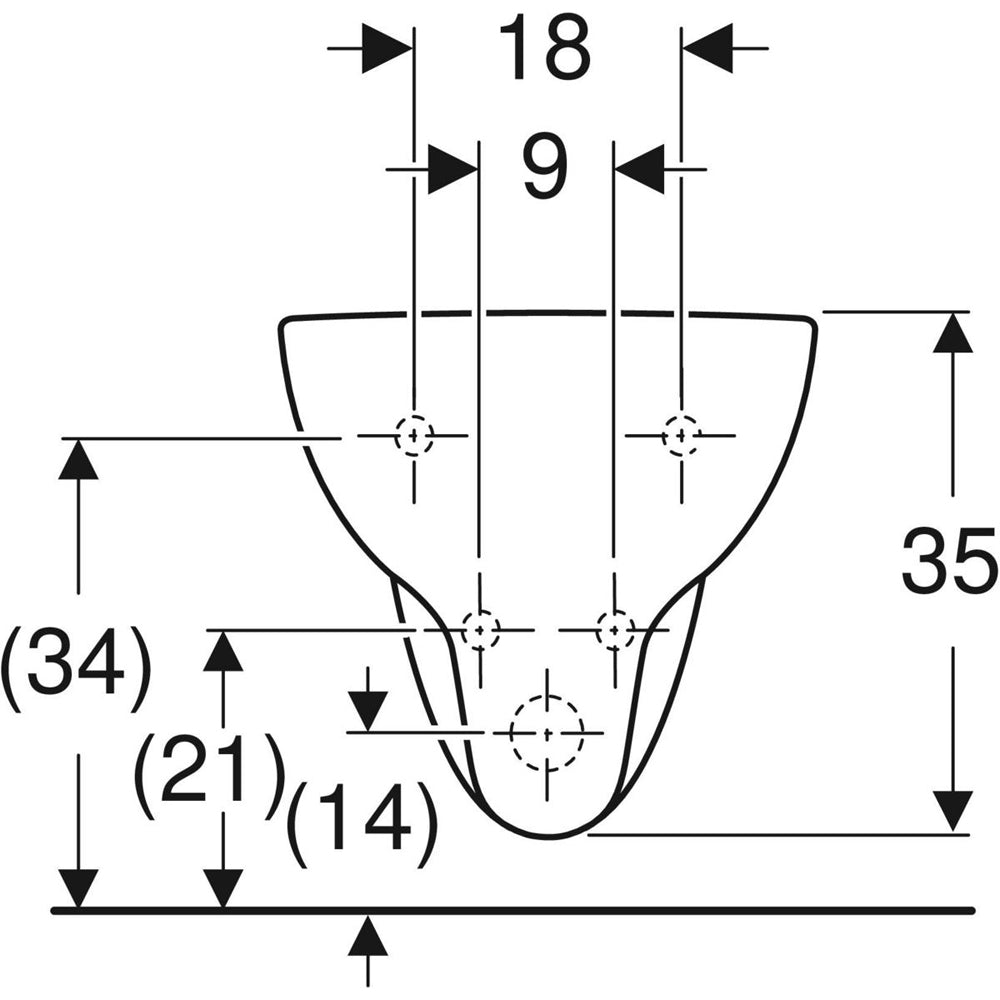 Bidet sospeso Monoforo in vetrochina bianco Colibri