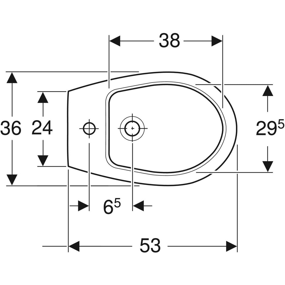 Bidet sospeso Monoforo in vetrochina bianco Colibri