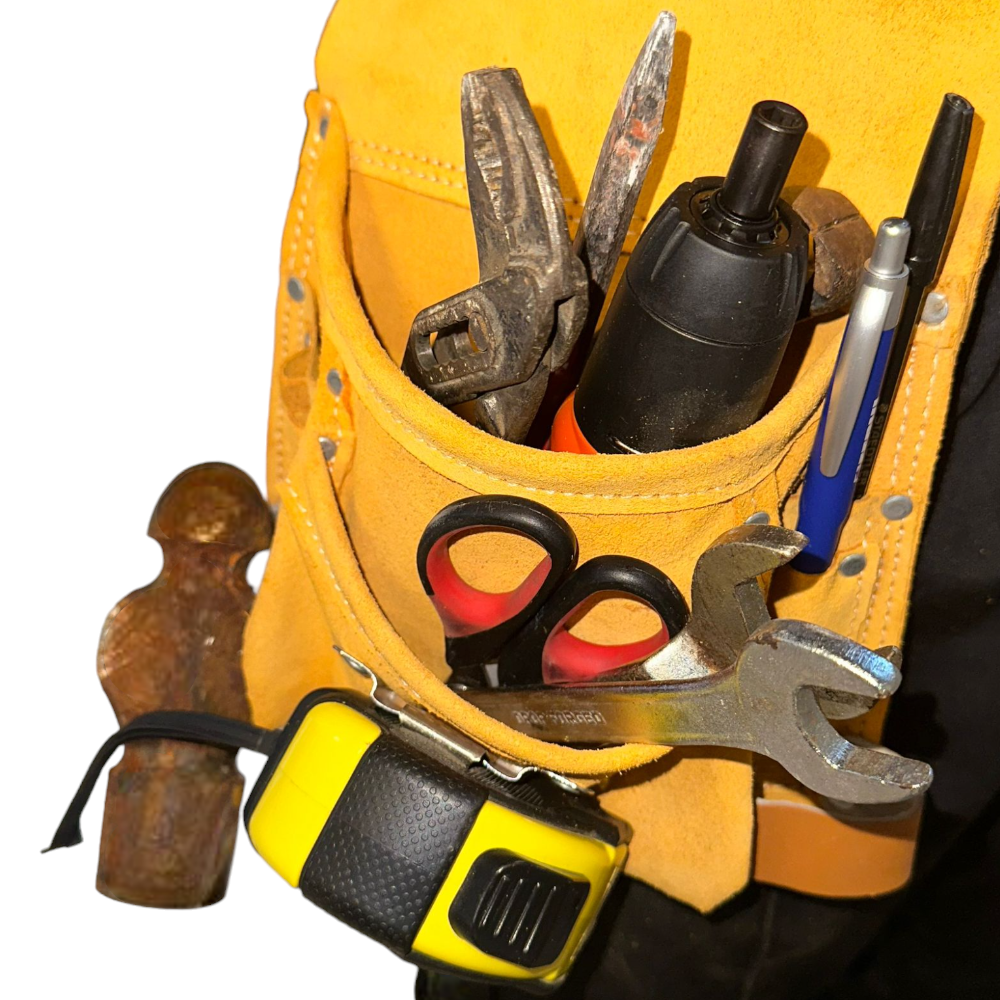 Sac à outils de menuisier en cuir avec porte-marteau Brixo