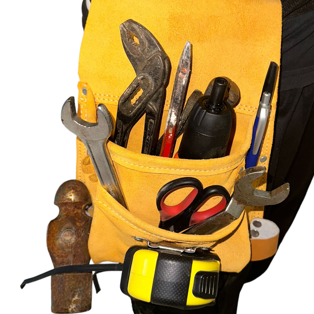 Sac à outils de menuisier en cuir avec porte-marteau Brixo