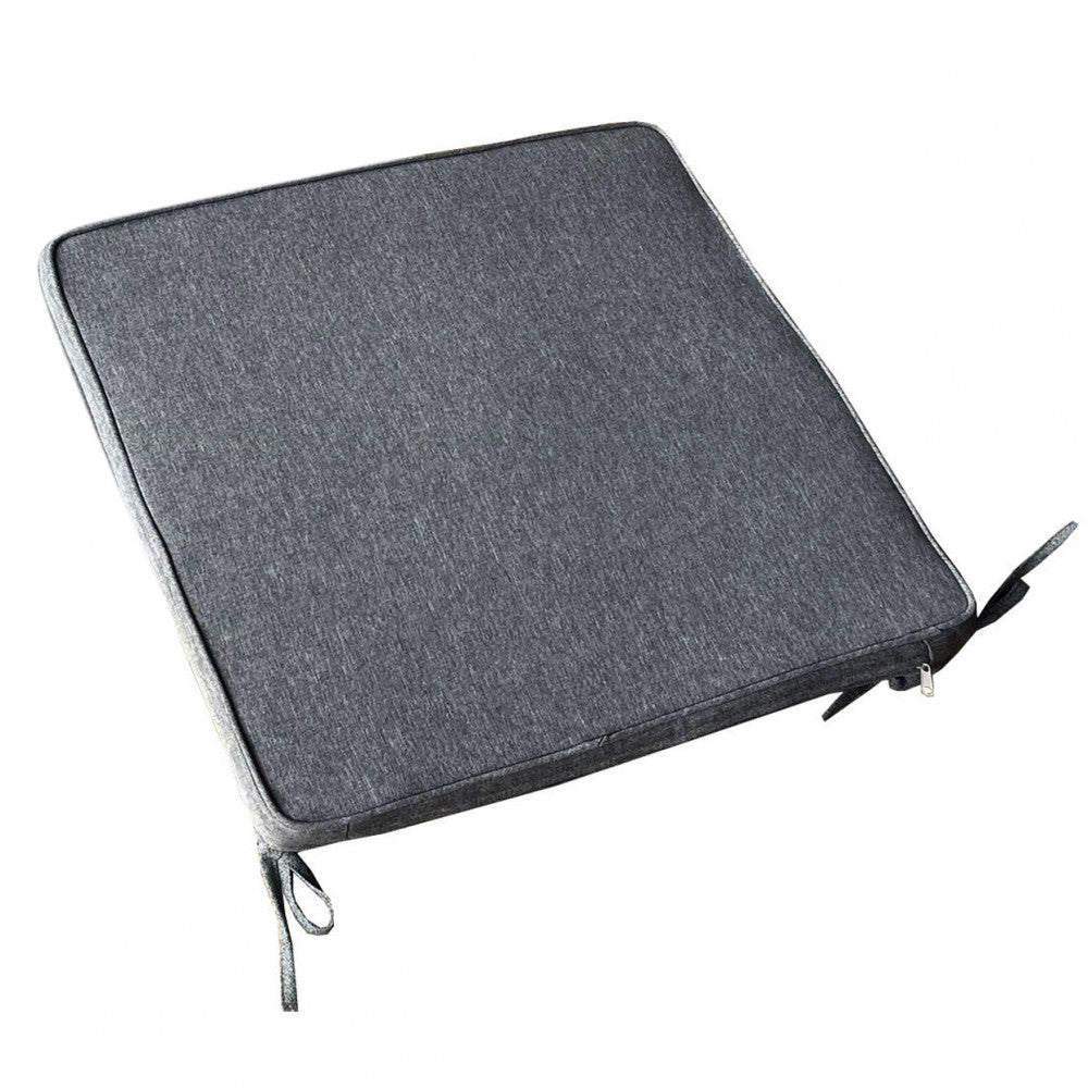 Coussin de siège véritable grand gris foncé mélangé