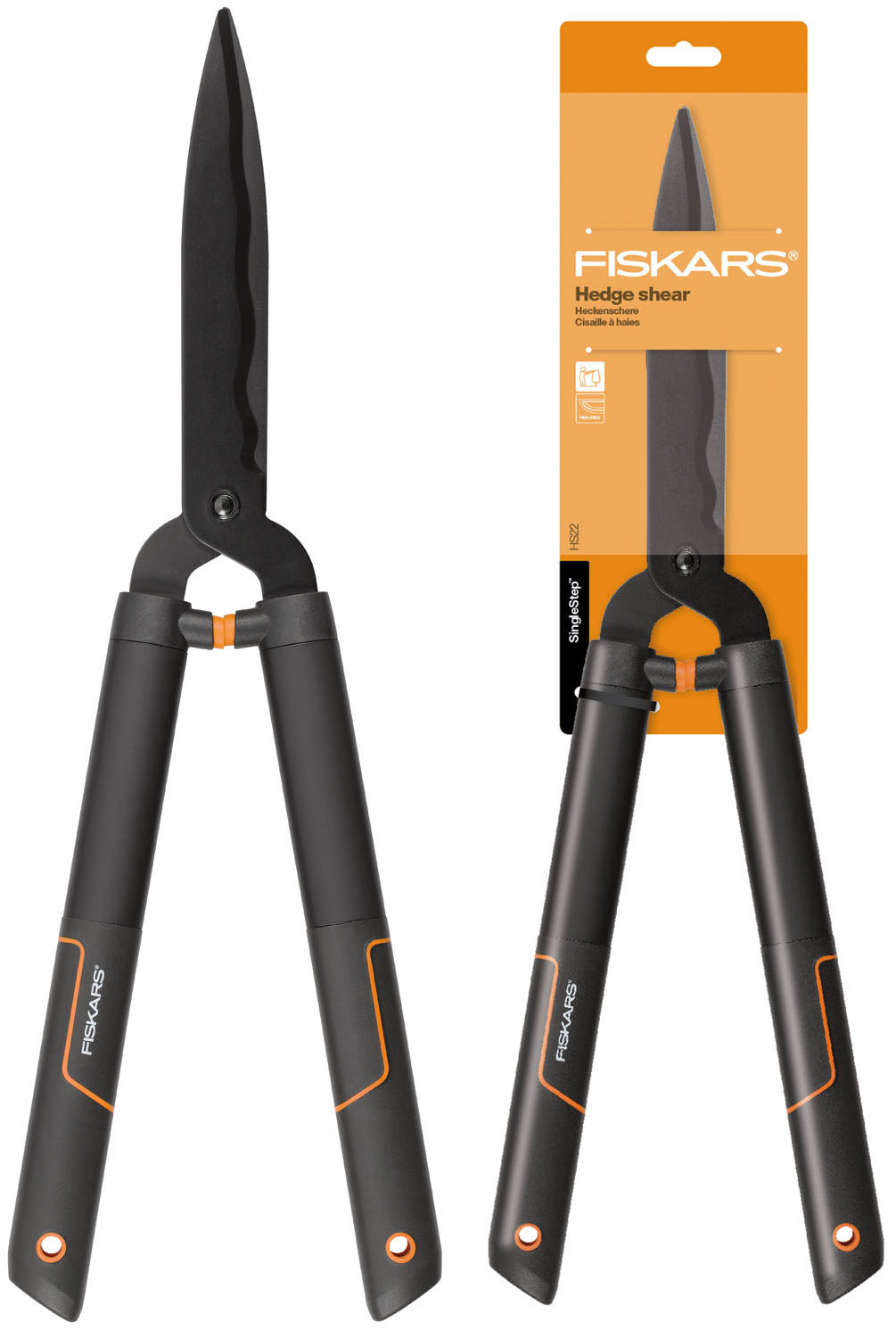 Ciseaux taille-haies à lame ondulée Singlestep HS22 FISKARS