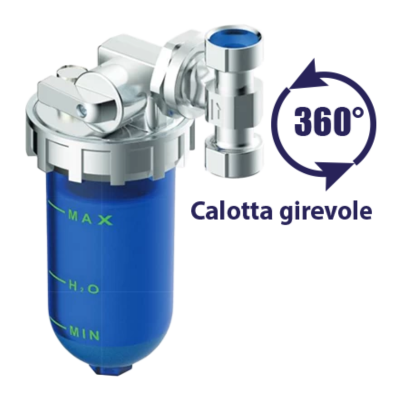 Dosatore filtro anticalcare a carica pronta dosamax blu stop '1/2