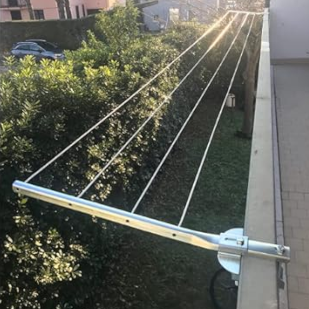 Câble de séchage du linge avec 100 fils d'acier plastifiés ultra résistants, rouleau de 500 mètres