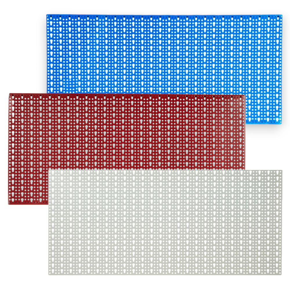 Panneau porte-outils perforé à accrocher au mur en acier 100x50 cm