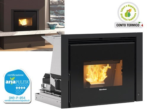 Cheminée à insert à pellets encastrable 10 kw Confort P70 AIR Nordica Extraflame