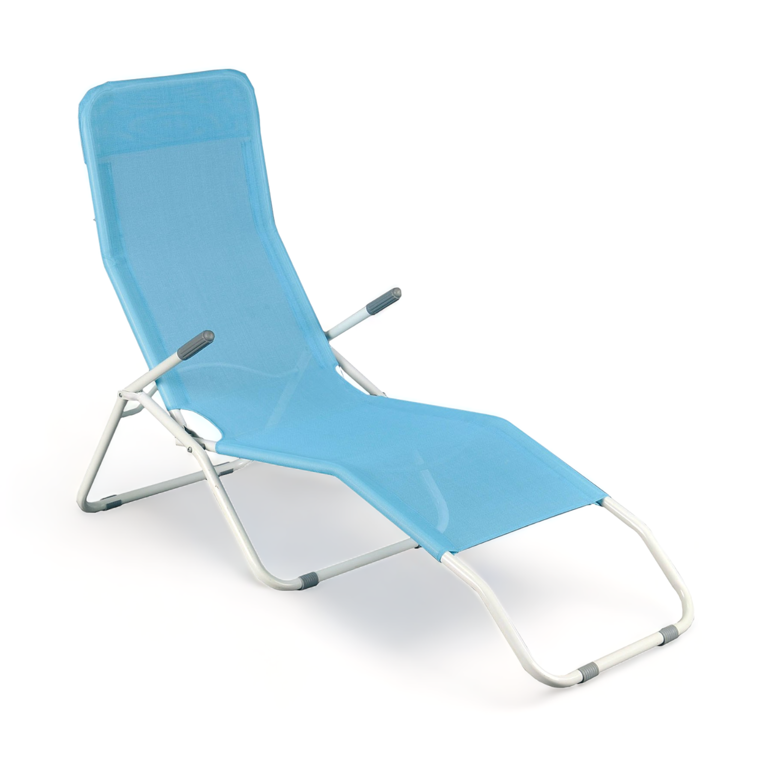 Lettino Sedia Sdraio basculante da spiaggia pieghevole senza cuscino Long Beach