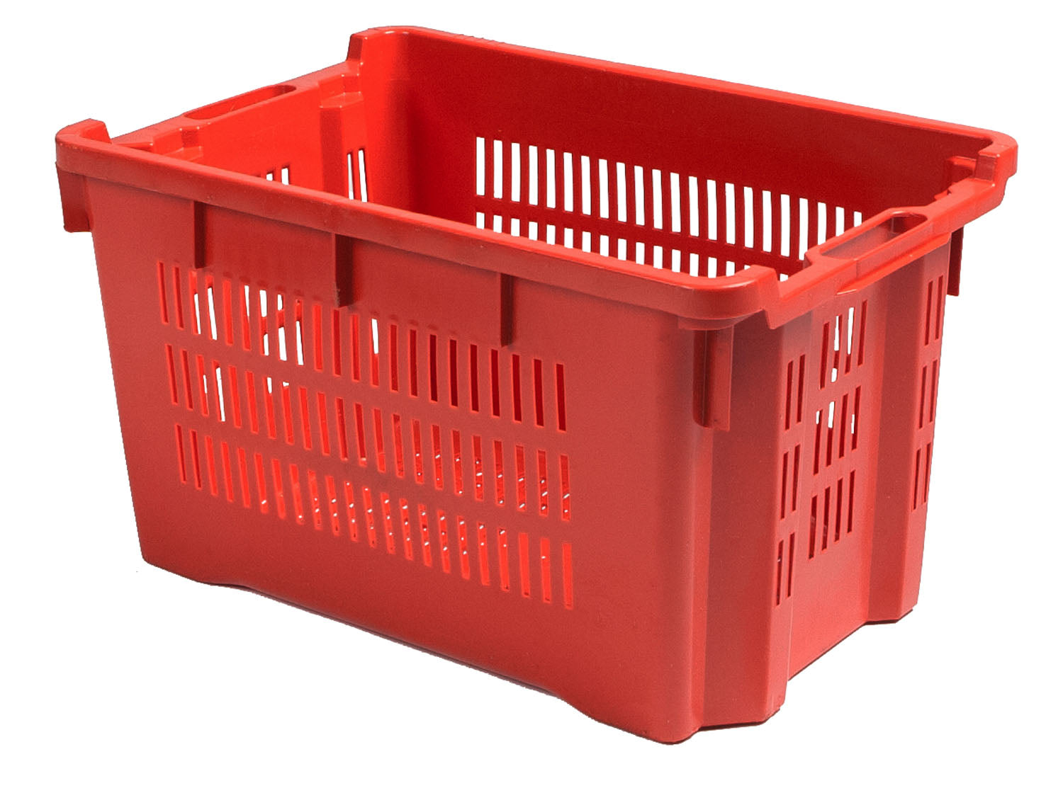 Caisse agricole ouverte pour olives, raisins, tomates, pommes de terre, empilable et empilable