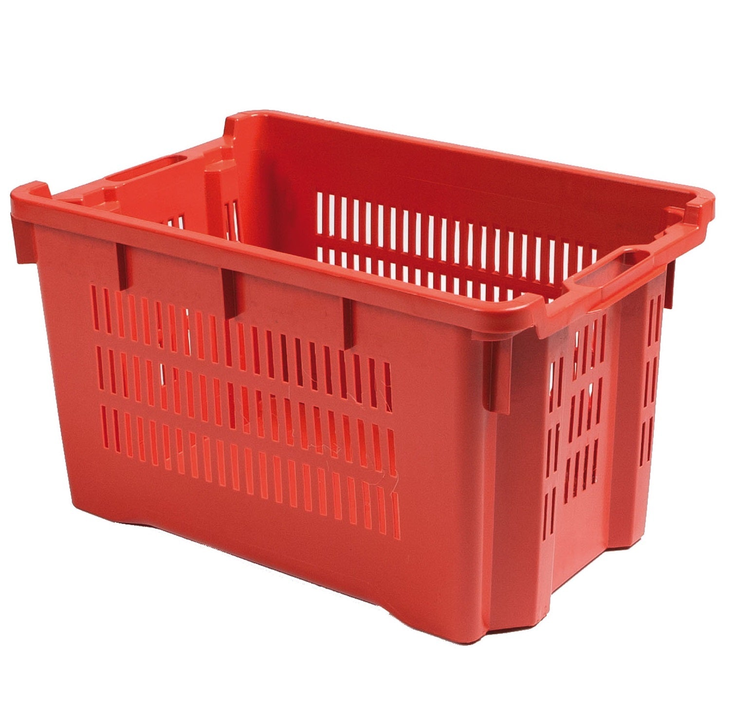 Caisse agricole semi-fermée pour olives, raisins et tomates, empilable