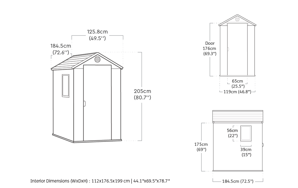 Cottage rangement extérieur maison jardin en finition bois résine Darwin 4x6 KETER 