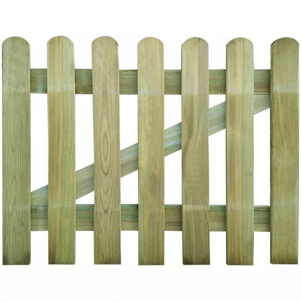 Portail extérieur en bois de pin imprégné 100xH80 cm