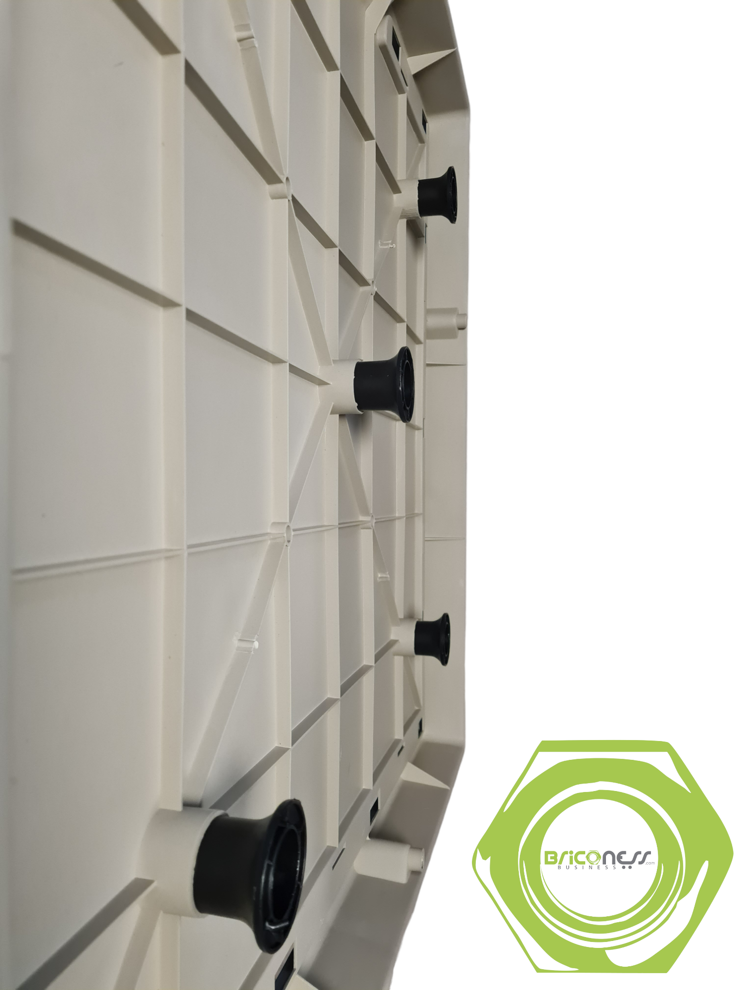 Cuccia per cani in resina Taglia Grande beige con tetto rosso Happy House Doggy Large