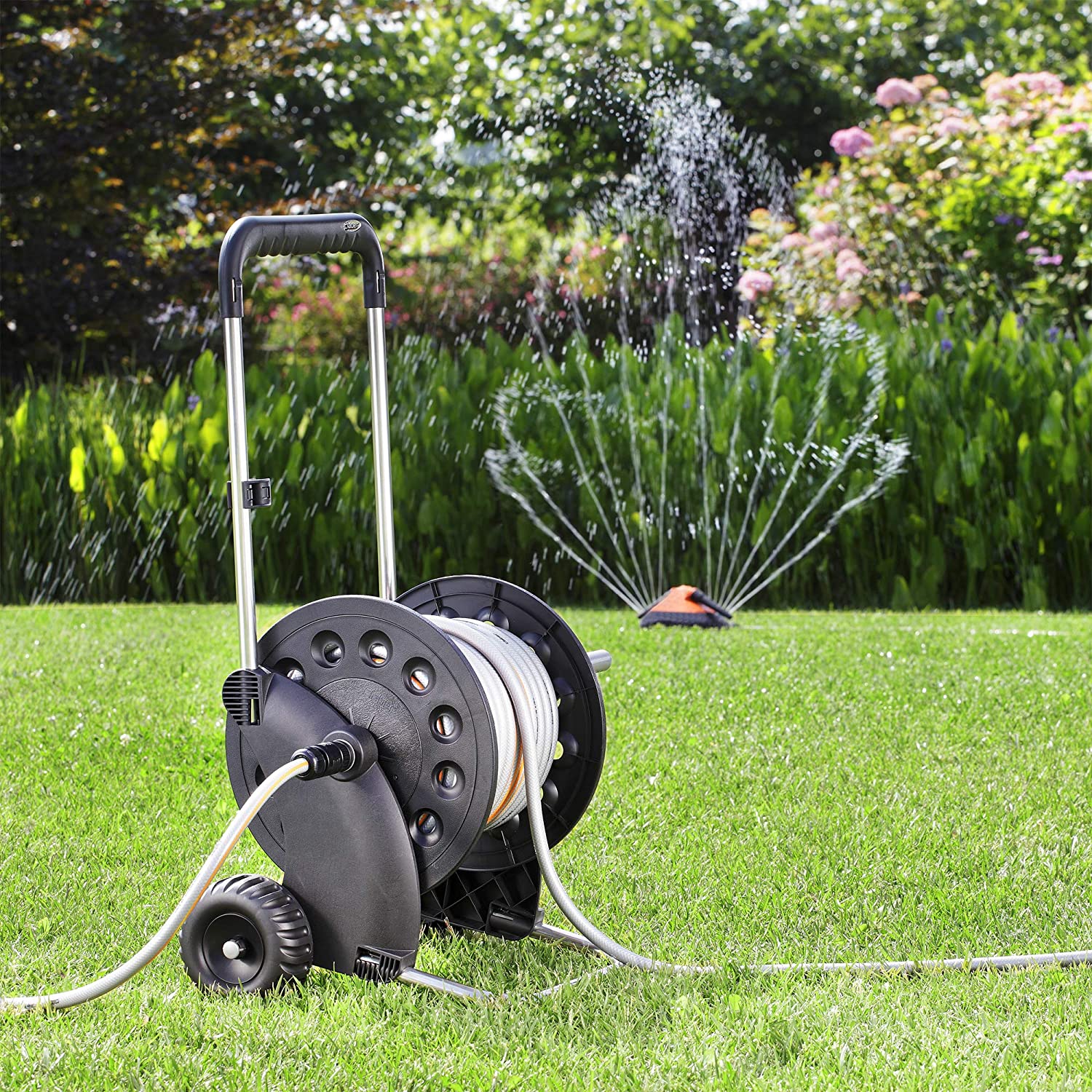 Enrouleur de tuyau pour 60 mètres de tuyau avec raccords Ecosei 8980 Claber