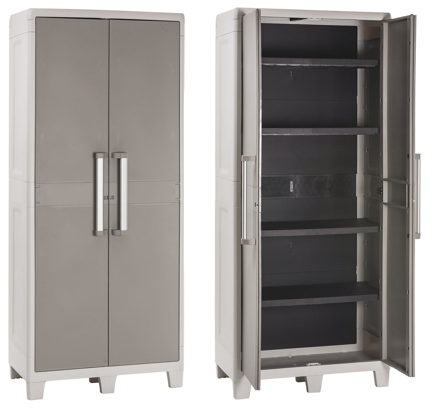 Armoire cadenassable en résine avec 2 portes et 4 étagères réglables Urban XL Toomax