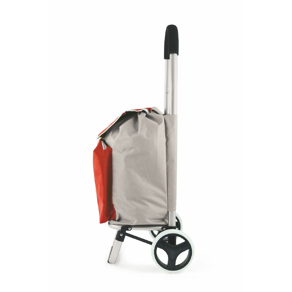 Chariot de courses thermique 33 L, structure aluminium, 2 roues, sac thermique