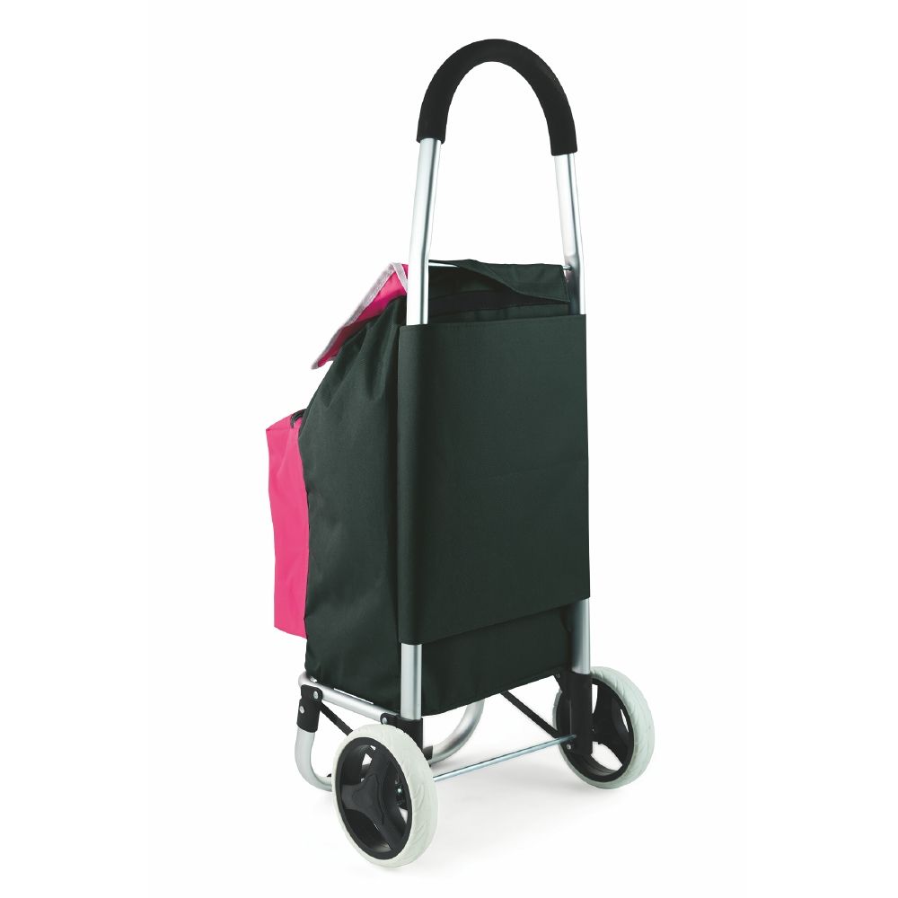 Chariot de courses thermique 33 L, structure aluminium, 2 roues, sac thermique