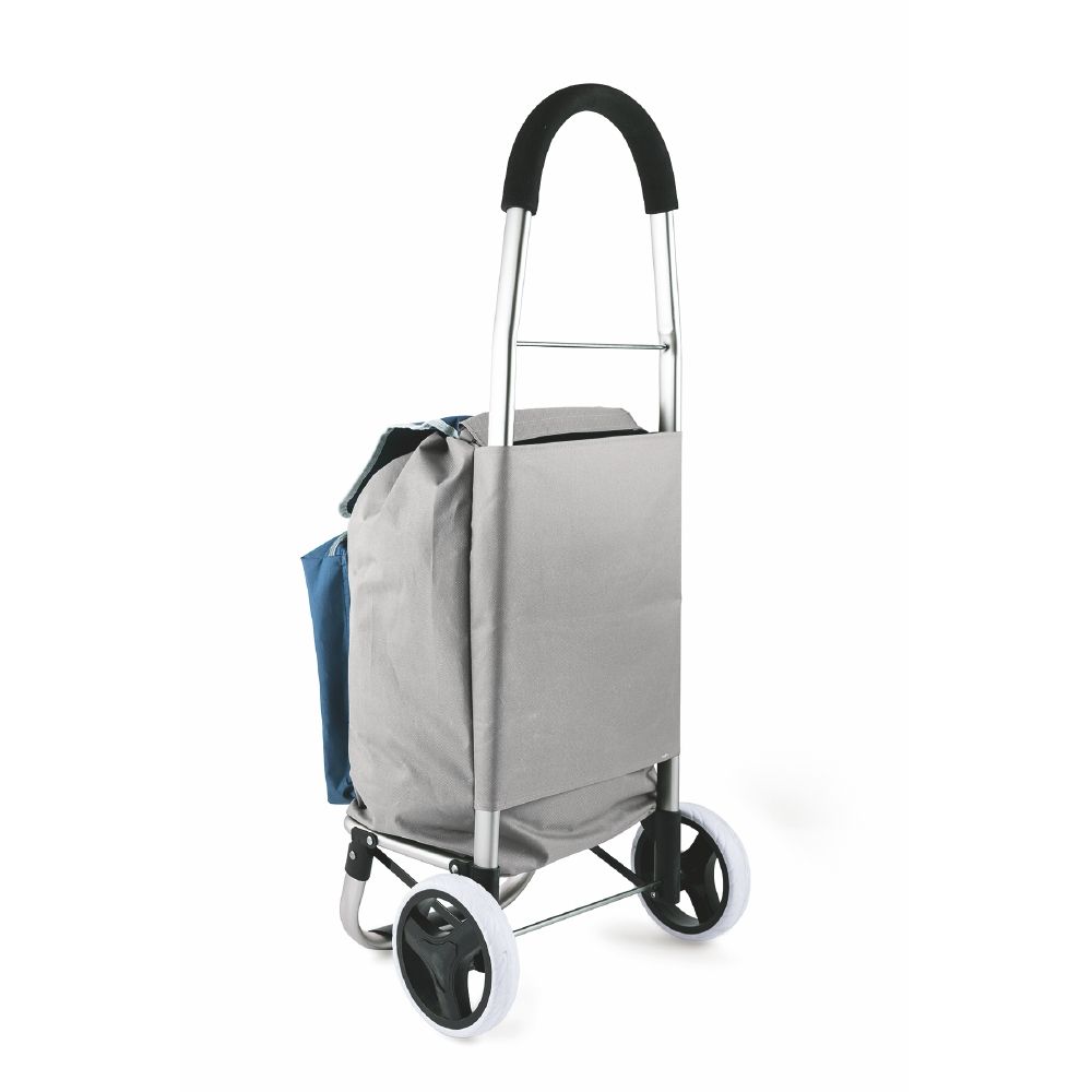 Chariot de courses thermique 33 L, structure aluminium, 2 roues, sac thermique