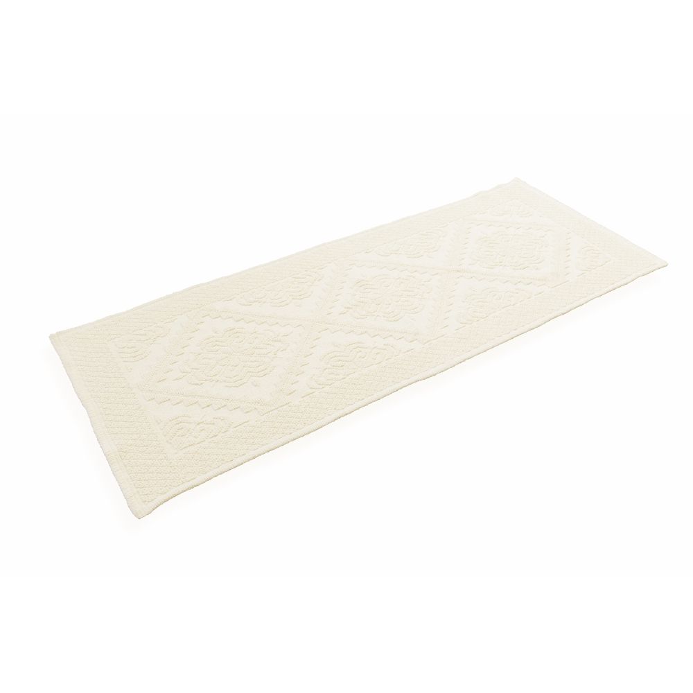 Grand tapis de salle de bain en coton avec base antidérapante 60x150 cm Sibilla