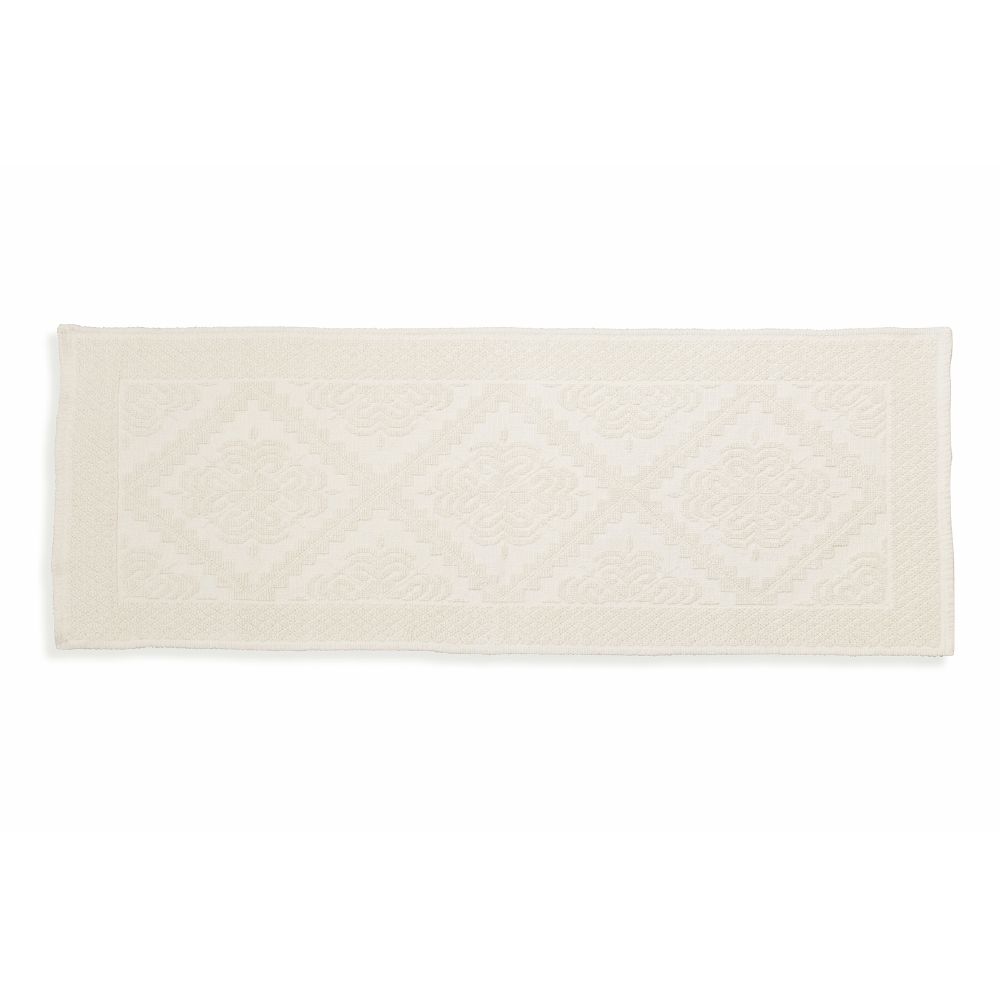 Grand tapis de salle de bain en coton avec base antidérapante 60x150 cm Sibilla