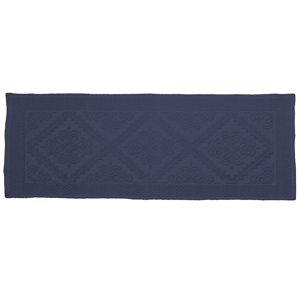 Grand tapis de salle de bain en coton avec base antidérapante 60x150 cm Sibilla