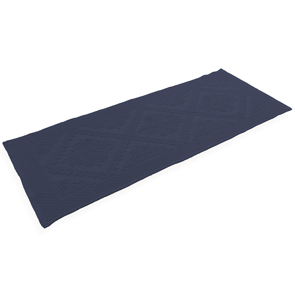 Grand tapis de salle de bain en coton avec base antidérapante 60x150 cm Sibilla