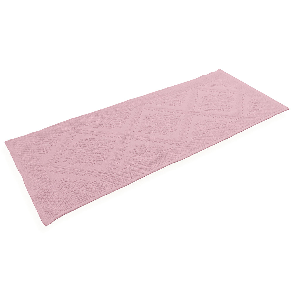 Grand tapis de salle de bain en coton avec base antidérapante 60x150 cm Sibilla