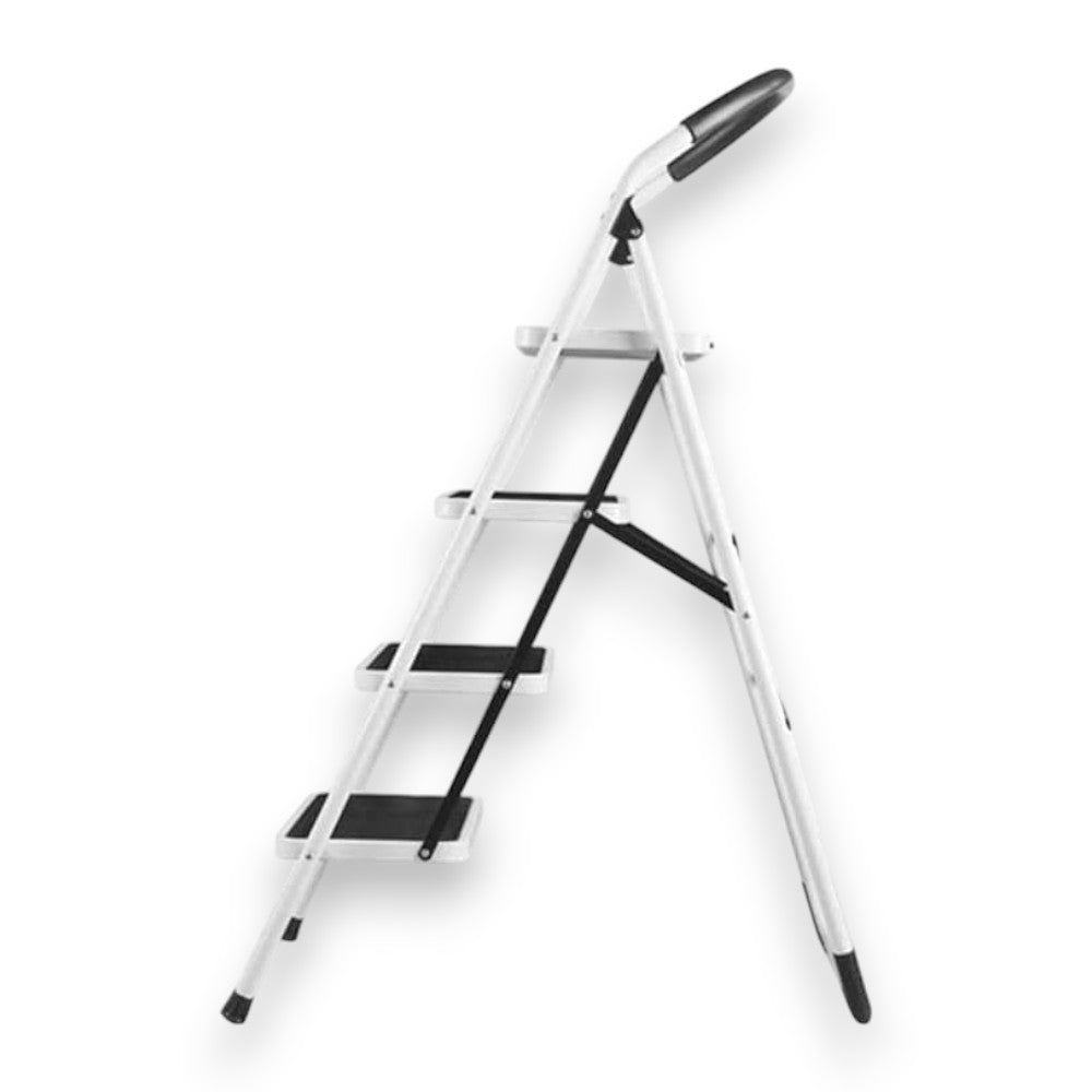 <transcy>Tabouret acier blanc 4 marches Comfort Step Brixo</transcy>