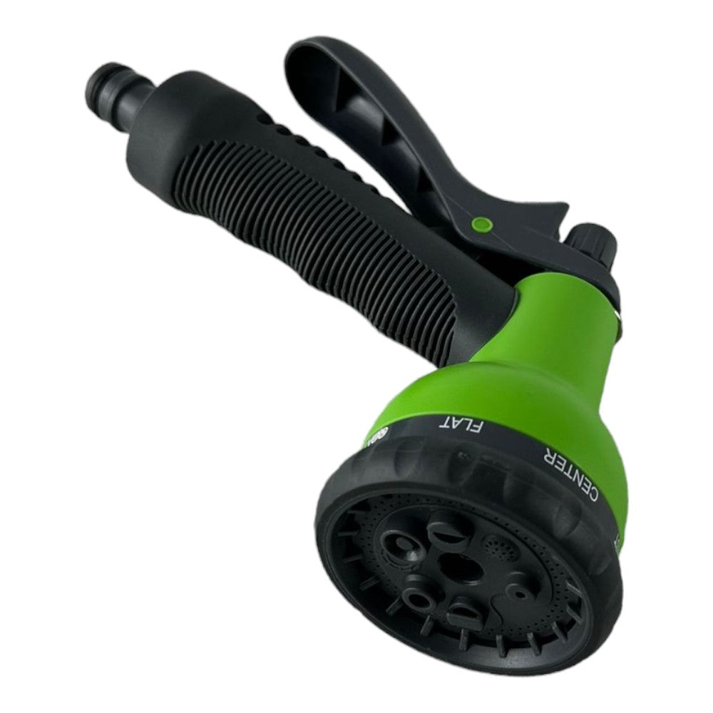 Tuyau d'irrigation en spirale extensible de 15 mètres avec pistolet multifonction, 8 jets et raccords Brixo Iris Nilo