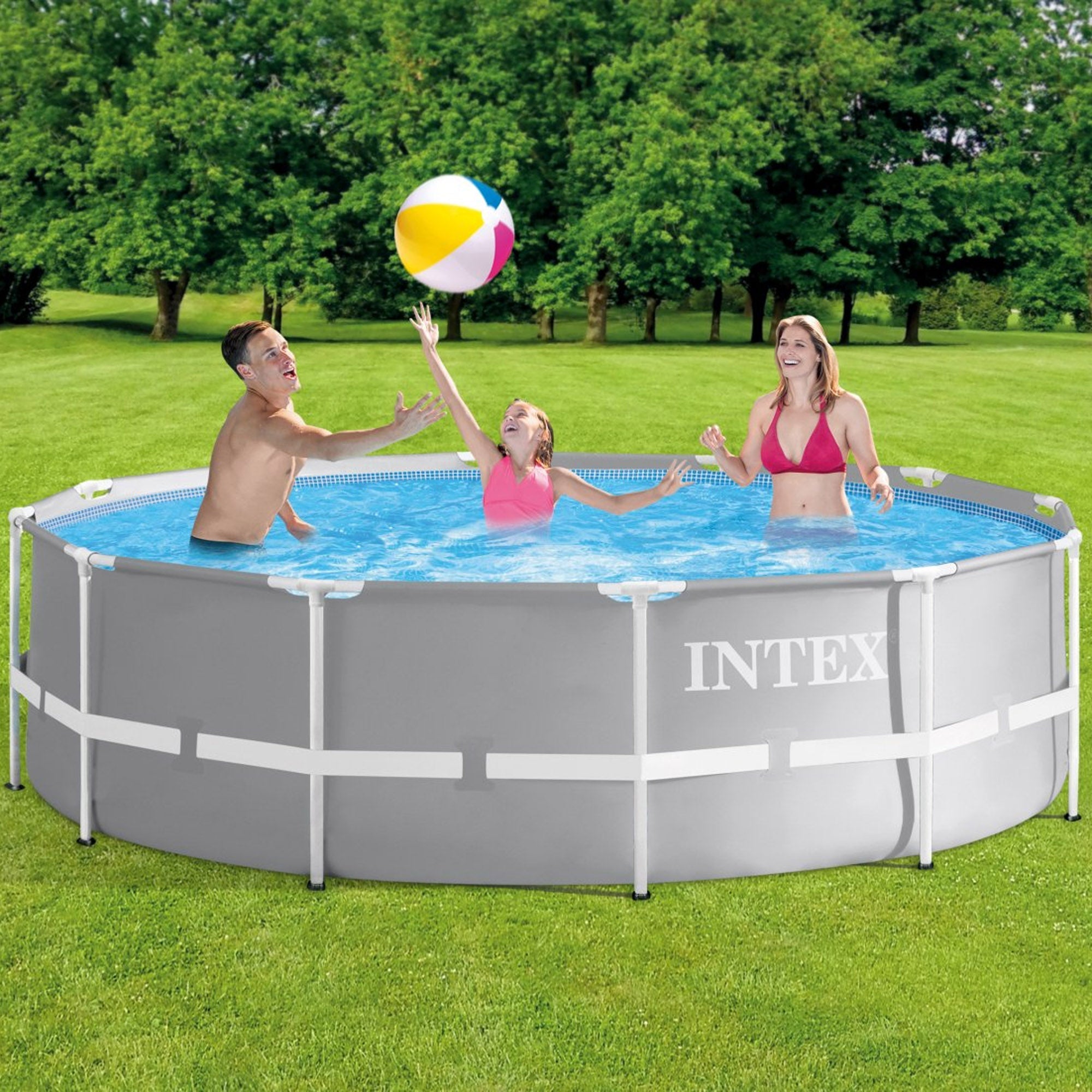 Piscine ronde avec structure Ø427xH107 cm Prism Frame INTEX26720 