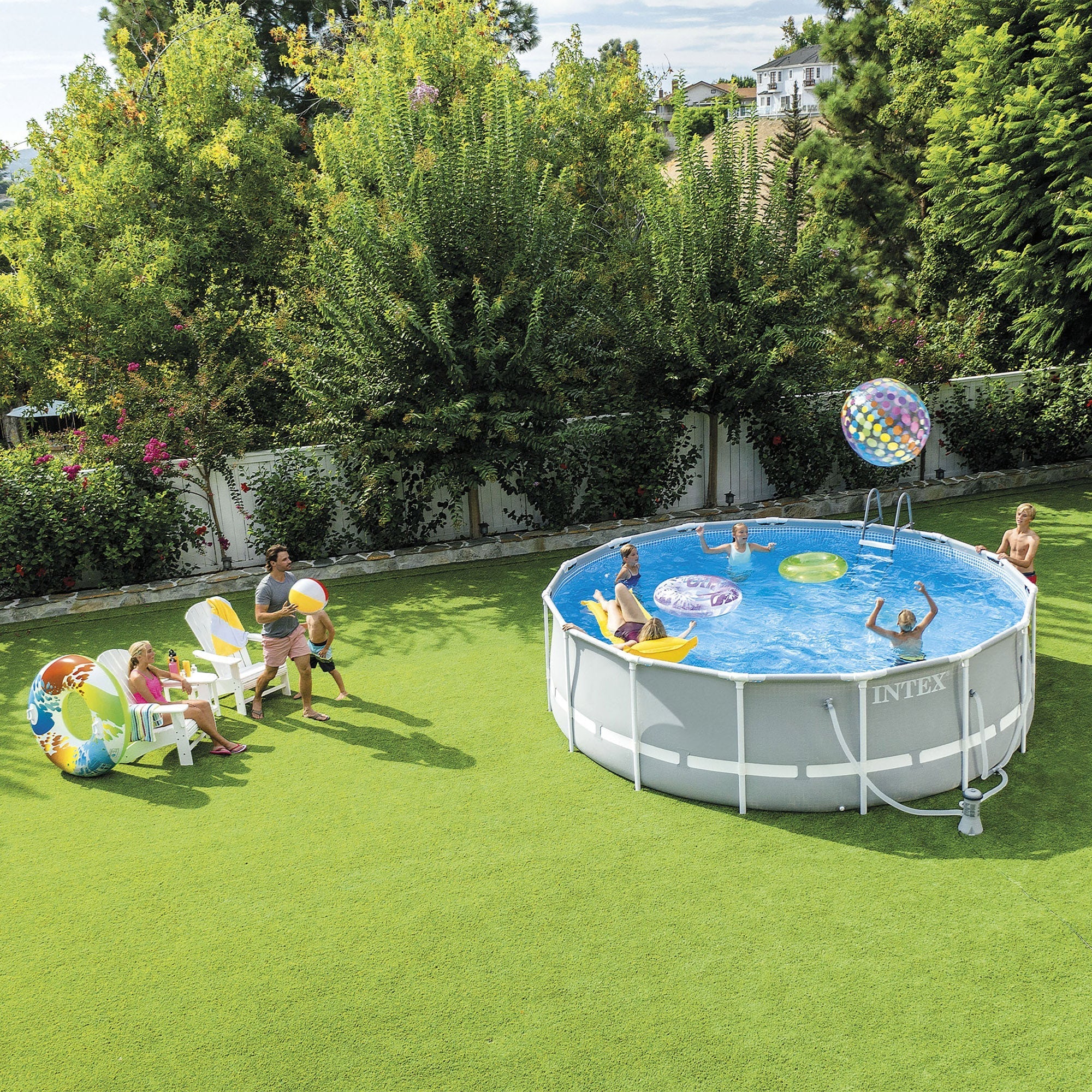 Piscine ronde avec structure Ø549xH122 cm Prism Frame INTEX26732 