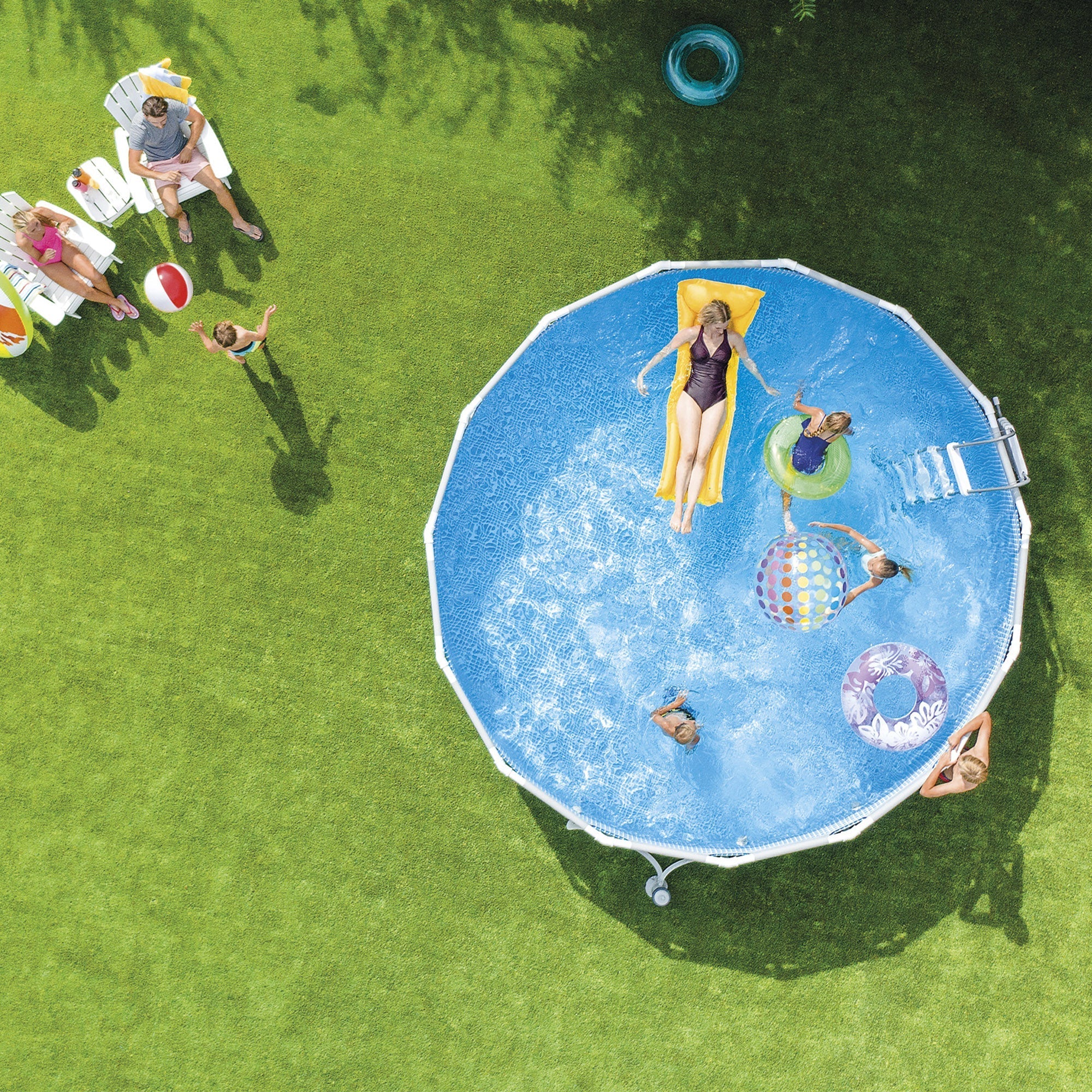 Piscine ronde avec structure Ø610xH132 cm Prism Frame INTEX26756 