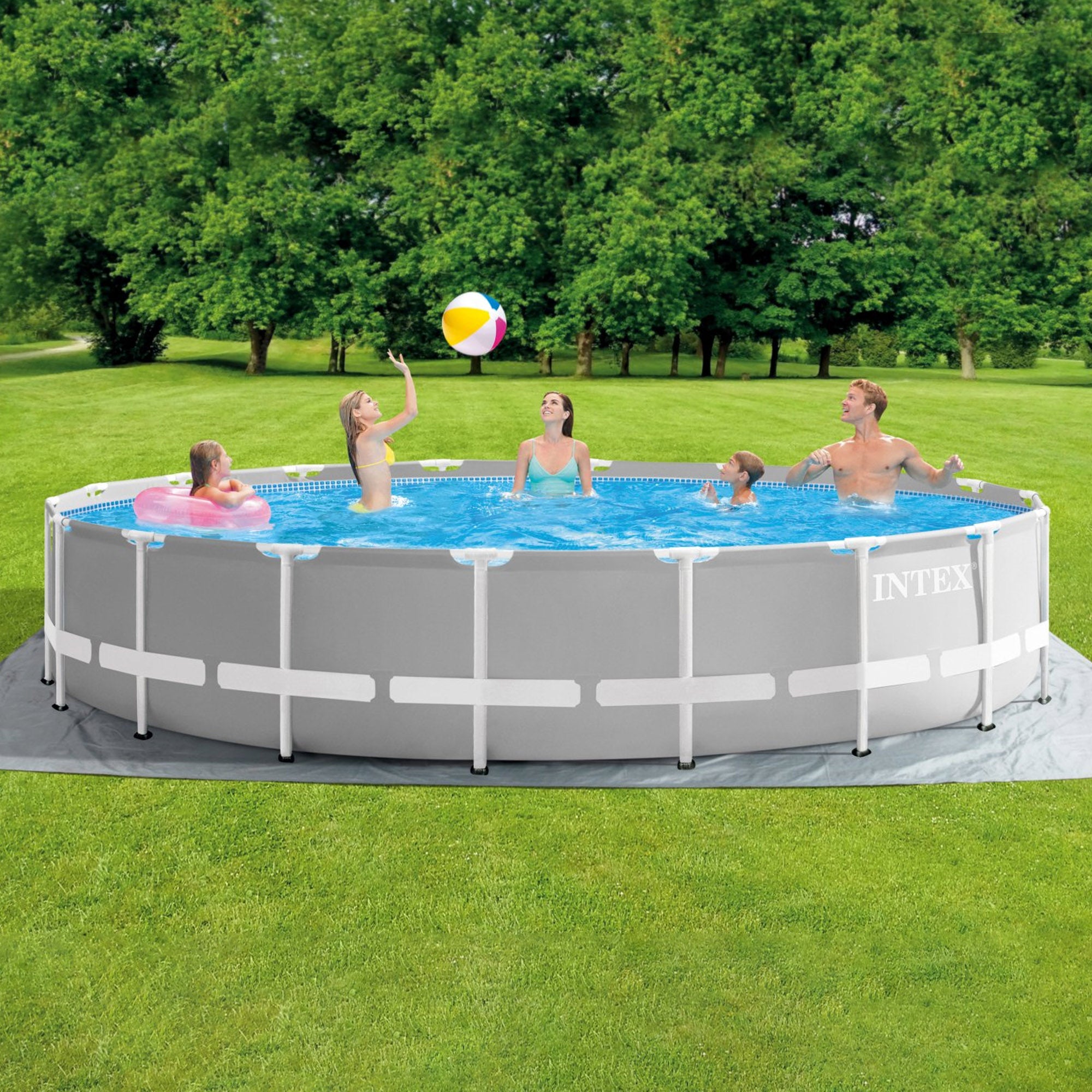 Piscine ronde avec structure Ø549xH122 cm Prism Frame INTEX26732 