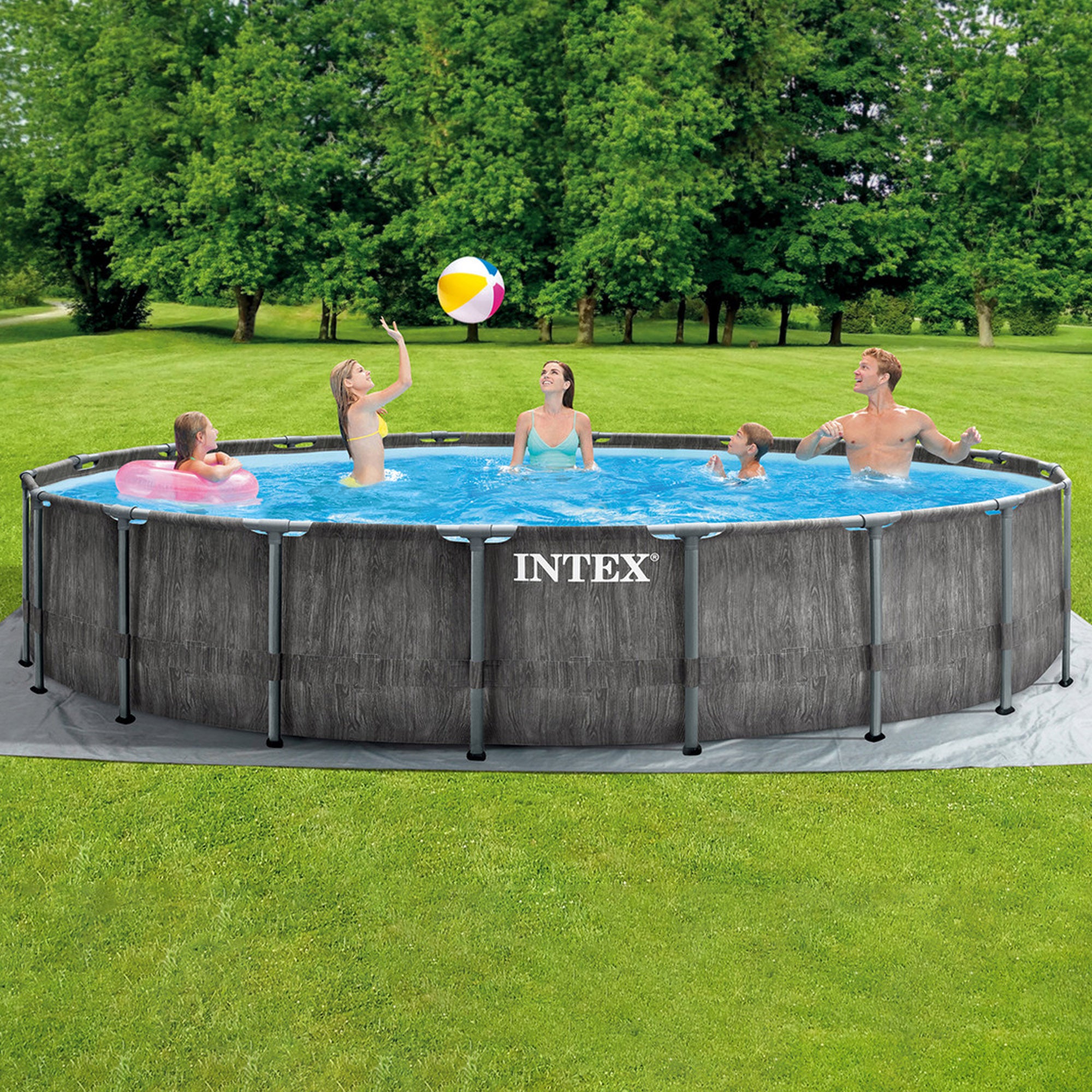 Piscine ronde avec structure Ø549xH122 cm Prisma Frame Gw INTEX26744 