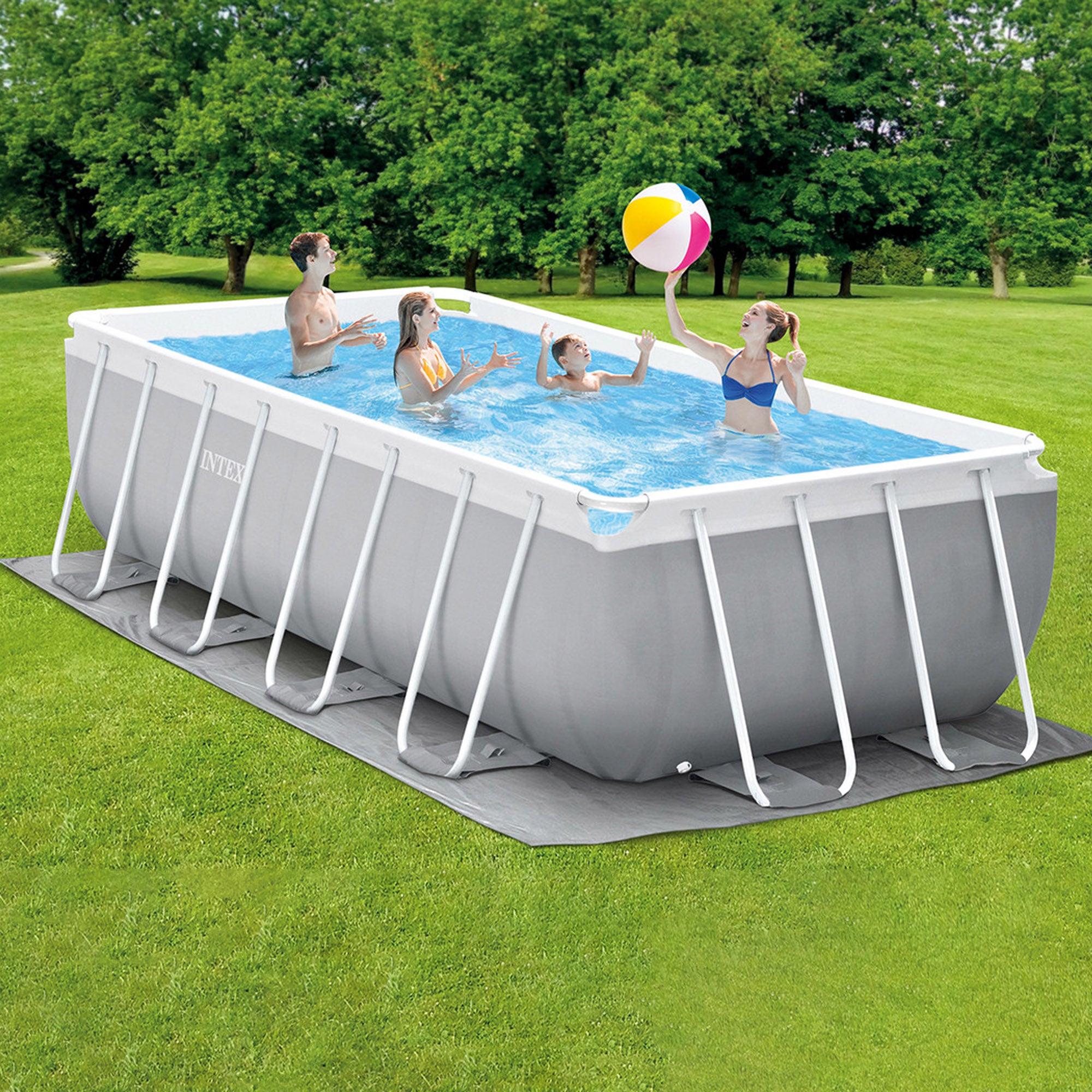 Piscine rectangulaire avec structure 488x244xH107 cm Prism Frame INTEX26792 