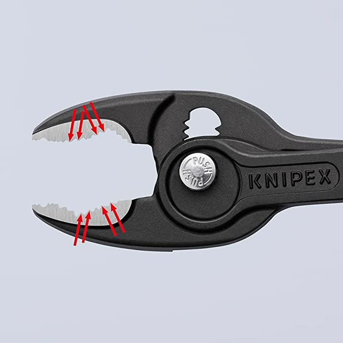 Pince réglable avec poignée antidérapante et poignée professionnelle avant et latérale Twingrip8201 KNIPEX