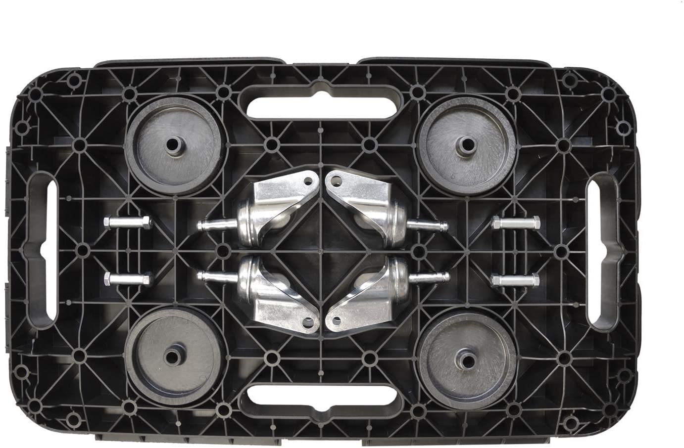 Chariot plat pour maniques déplace tout rectangulaire avec roulettes, capacité max 300 kg