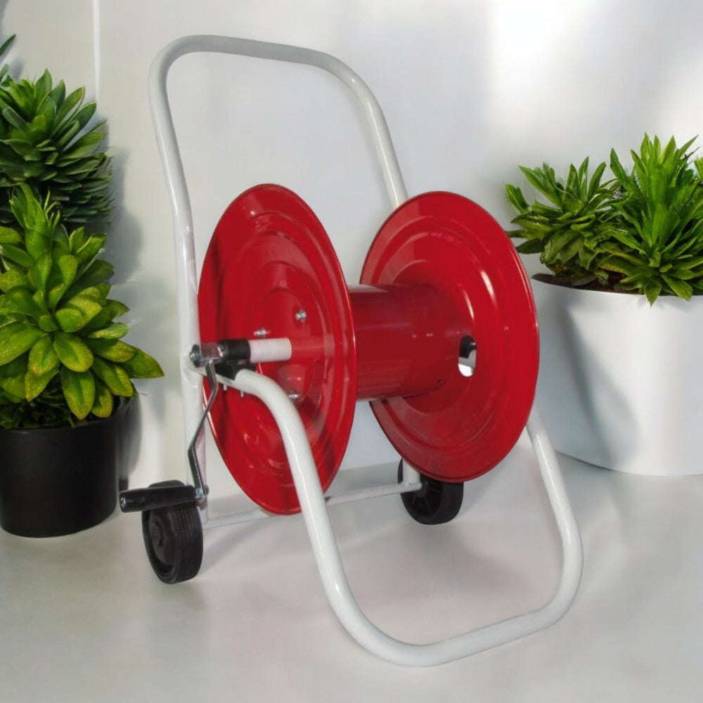 Chariot enrouleur lourd pour tuyau d'arrosage en acier galvanisé G41